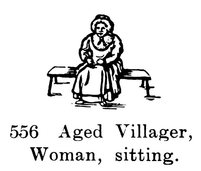 File:Aged Villager, Woman, sitting, Britains Farm 556 (BritCat 1940).jpg