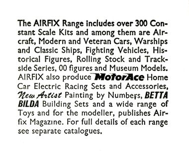 Airfix range, paper slip