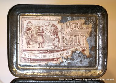 Jacobs Biscuits, biscuit tin internal paper label, 1892