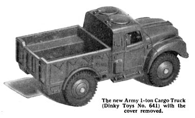 1954: Army 1-Ton Cargo Truck 641 with cover removed