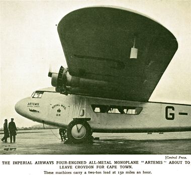 1934: "Artemis" G-ABTJ, Armstrong Whitworth Atalanta-Class