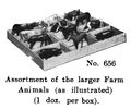 Assortment of larger Farm Animals, Britains Farm 656 (BritCat 1940).jpg