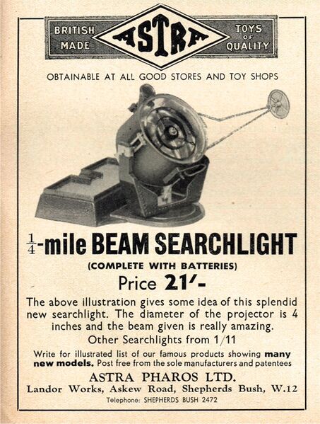File:Astra Pharos quarter-mile beam searchlight ad 1939.jpg
