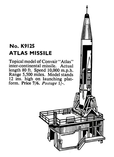 File:Atlas Missile, Kleeware kit K9125 (Hobbies 1960).jpg