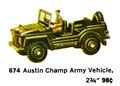 Austin Champ Army Vehicle, Dinky 674 (LBIncUSA ~1964).jpg