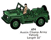 Austin Champ Army Vehicle, Dinky Toys 674 (DinkyCat 1956-06).jpg