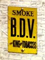 BDV cigarettes, enamelled tinplate miniature poster.jpg