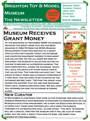 2005: Newsletter front page