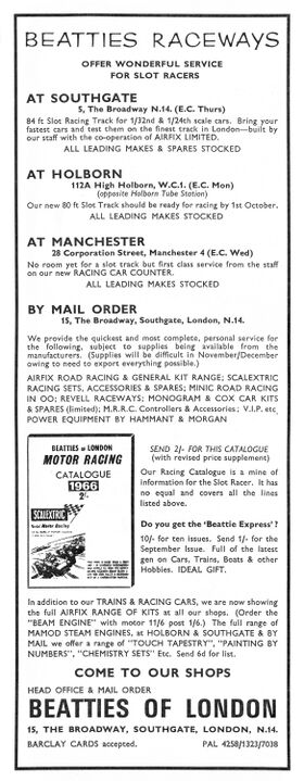 1966: Beatties Raceways, advert