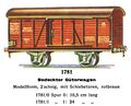 Bedeckter Güterwagen - Goods Van, Märklin 1781 (MarklinCat 1931).jpg