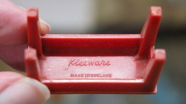 Bench underside, showing Kleeware logo