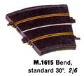 Bend, Standard 30deg, Minic Motorways M1615 (TriangRailways 1964).jpg
