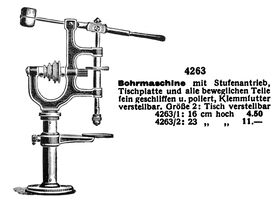 1932: Bench Drill, Märklin 4263 (different but similar)