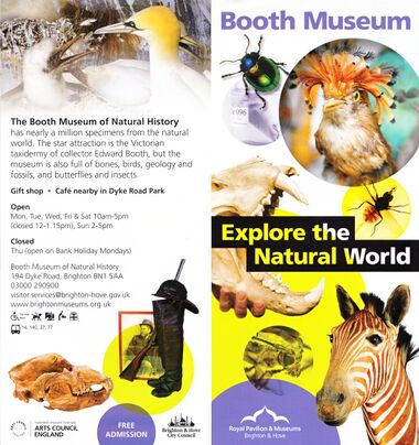 2018: Booth Museum leaflet