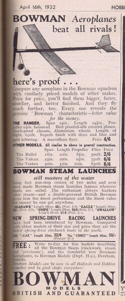 File:Bowman Aeroplanes beat all rivals, Hobbies (HW 1932-04-09).jpg