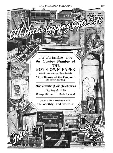 1932: Full-page ad in Meccano Magazine