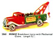 Breakdown Lorry with Mechanical Crane, Minic 2860 (TriangCat 1937).jpg