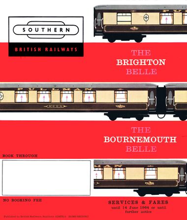 ~1963: "Brighton Belle" and "Bournemouth Belle" leaflet