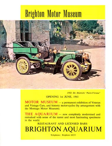 1961: Advert for Brighton Motor Museum