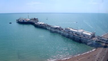 The Palace Pier seen from above