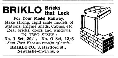1933, October: Briklo No.0 and No.1 sets