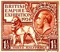 British Empire Exhibition 1924, three halfpence postage stamp.jpg