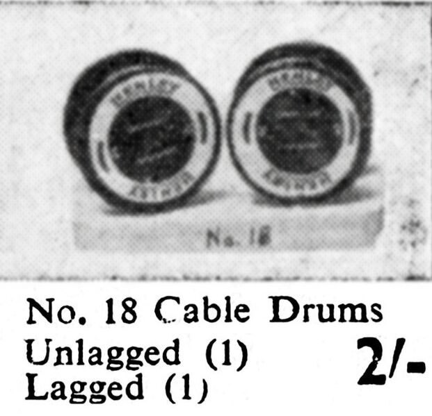 File:Cable Drums lagged and unlagged, Wardie Master Models 18 (Gamages 1959).jpg