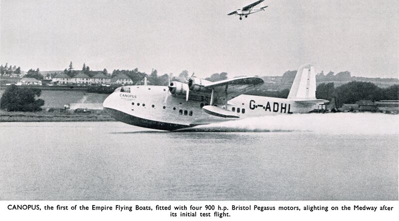 File:Canopus Empire Flying Boat G-ADHL, on the Medway (PowerSpeed 1938).jpg