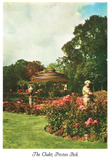 1939: "The Chalet" (actually the Rotunda Cafe), with part of the Rose Gardens in the foreground