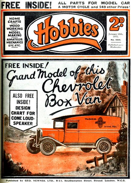 File:Chevrolet Box Van, Hobbies no1838 (HW 1931-01-10).jpg
