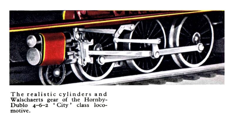 File:City-Class locomotive drive gear, Hornby Dublo 2226 (HDBoT 1959).jpg