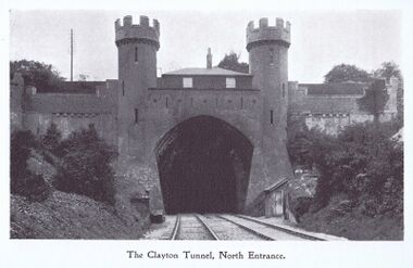 ~1903: Clayton Tunnel North Portal, with bungalow