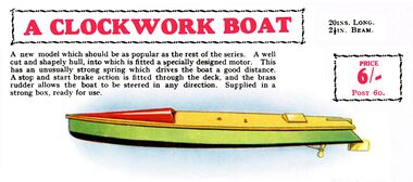 1930: "A Clockwork Boat", Hobbies Annual
