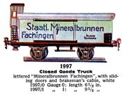 Closed Goods Truck, Staatl Mineralbrunnen Fachingen, Märklin 1997 (MarklinCat 1936).jpg