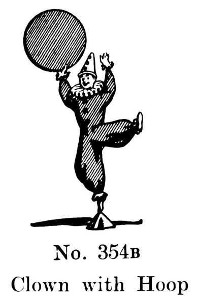 File:Clown with Hoop, Britains Circus 354 (BritCat 1940).jpg
