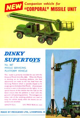 April 1960: Companion Vehicle for Corporal Missile Unit, Dinky Toys 667