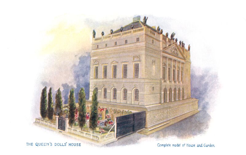 File:Complete Model of House and Garden, The Queens Dolls House postcards (Raphael Tuck 4505-1).jpg