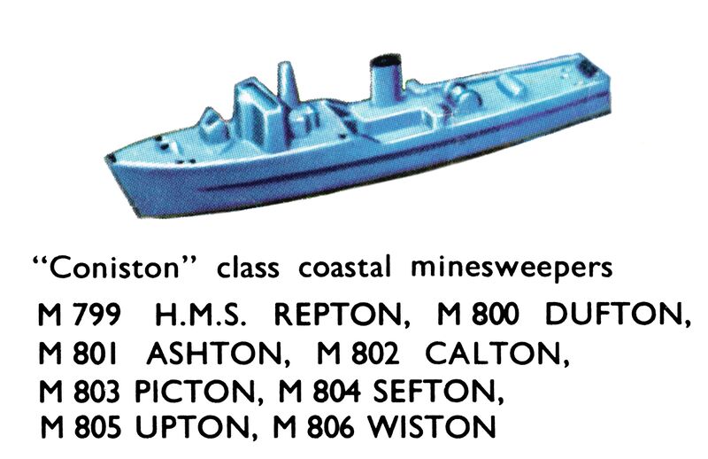File:Coniston-Class Coastal Minesweepers, Minic Ships M799-806 (MinicShips 1960).jpg