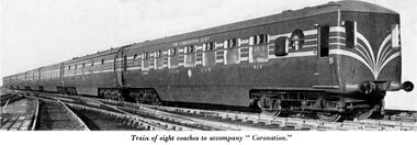 Coronation US tour train, "special" tail paintwork