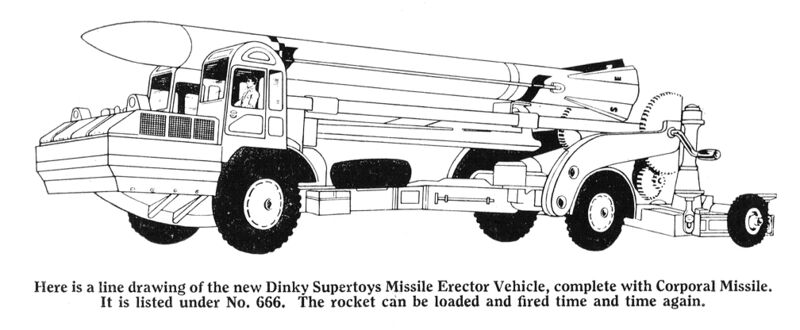 File:Corporal Missile Launch Platform, lineart, Dinky Supertoys 666 (MM 1959-11).jpg