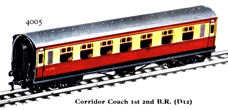 File:Corridor Coach BR 1st-2nd D12, Hornby Dublo 4005 (HDBoT 1959).jpg