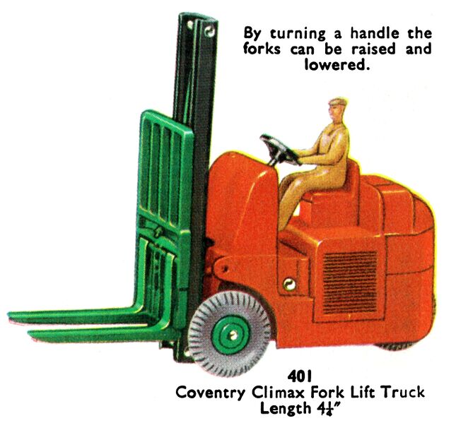 File:Coventry Climax Fork Lift Truck, Dinky Toys 401 (DinkyCat 1957-08).jpg