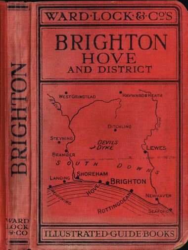 1933: Guide book cover to Brighton and the surrounding regions, showing Devil's Dyke