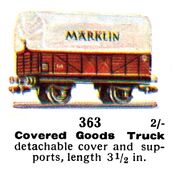 Covered Goods Truck, 00 gauge, Märklin 363 (Marklin00CatGB 1937).jpg
