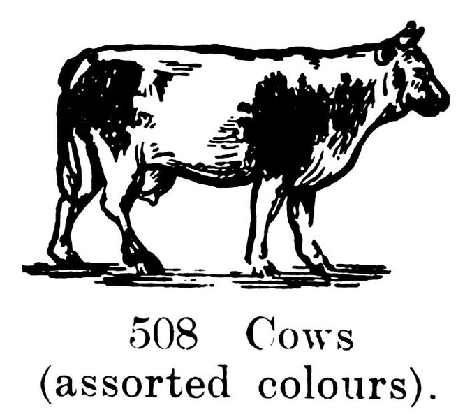 File:Cows (assorted colours), Britains Farm 508 (BritCat 1940).jpg