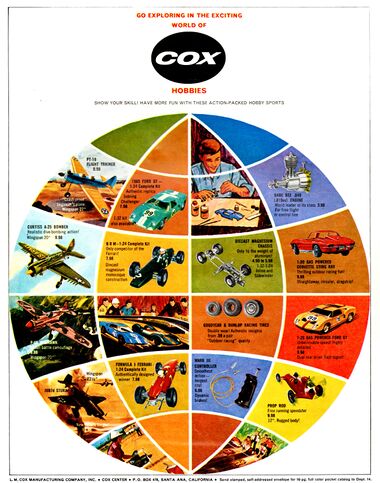 1965: Advert for Cox Hobbies