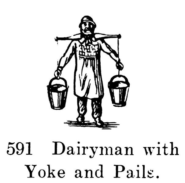 File:Dairyman with Yoke and Pails, Britains Farm 591 (BritCat 1940).jpg