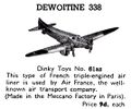 Dewoitine 338, Dinky Toys 61az (MeccanoCat 1939-40).jpg