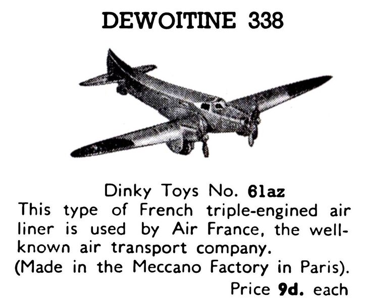 File:Dewoitine 338, Dinky Toys 61az (MeccanoCat 1939-40).jpg