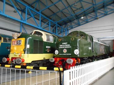 Diesel Class 55 and Class 40 locomotives at the NRM (Gabriel Escudero)